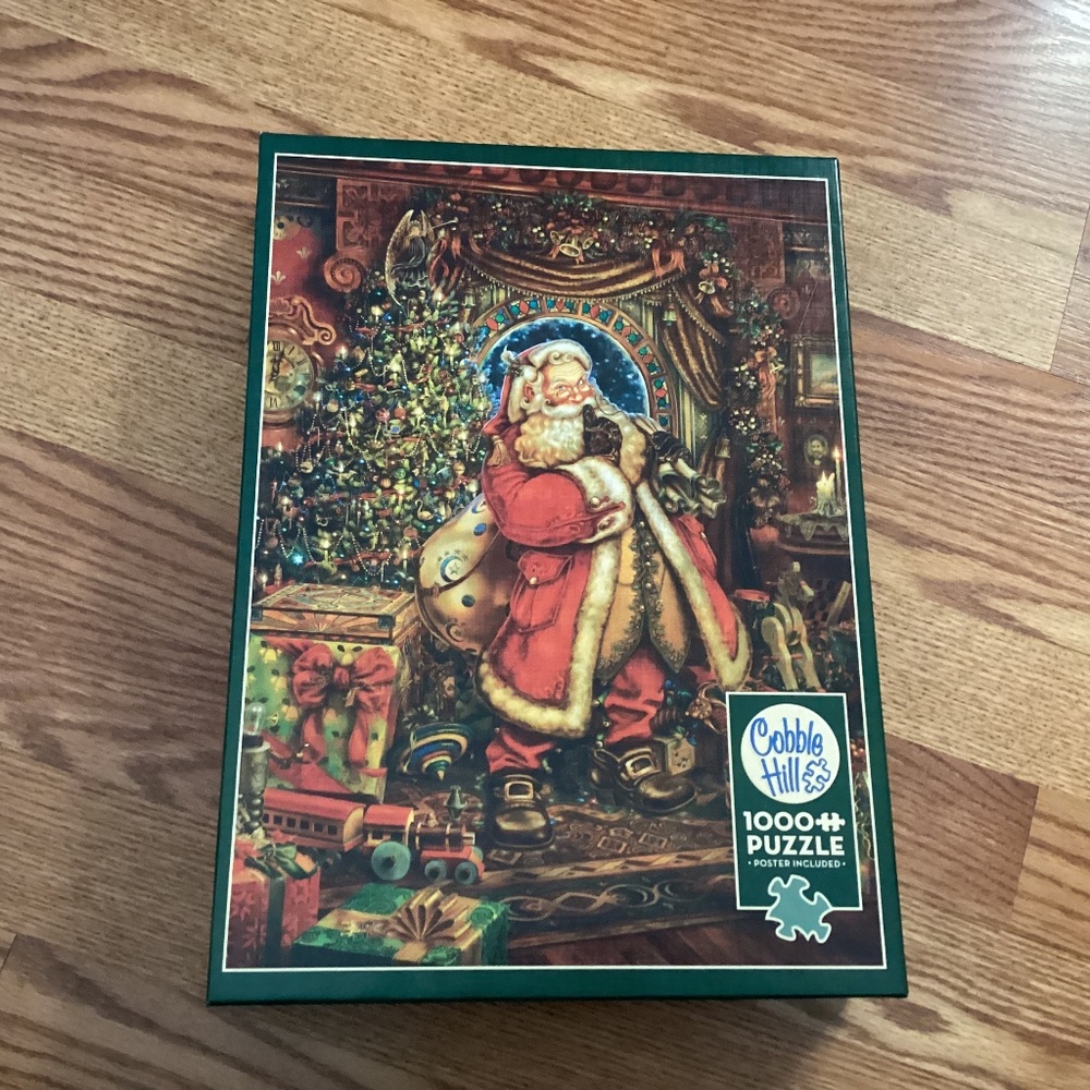 Cobble Hill 1000 Piece " Christmas Santa "  Jigsaw Puzzle